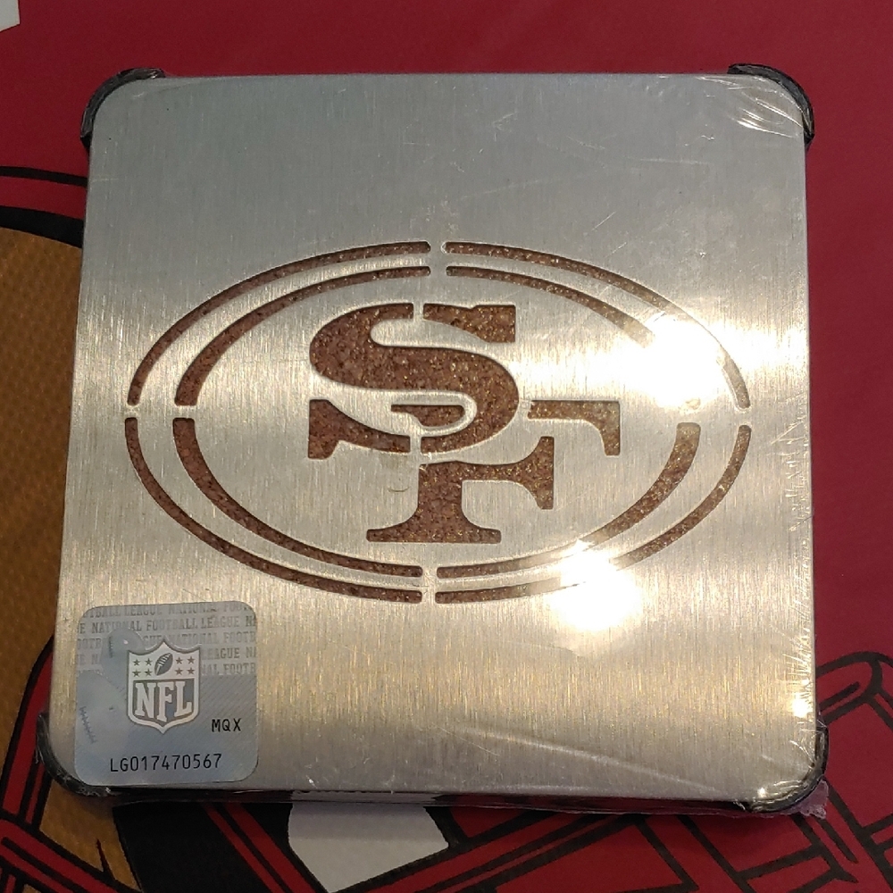SF49ers Drink Coasters with Team Logo